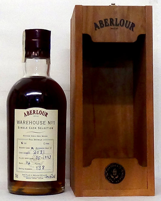 1993 Aberlour Warehouse No.1 Single Cask Selection Aged 14 Years 59.7% Abv