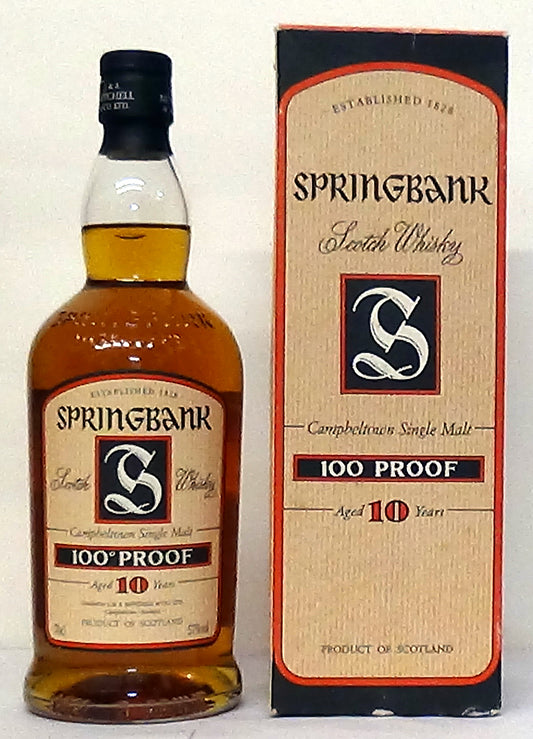 2000s Springbank 100 proof 10 Year Old 57% Abv