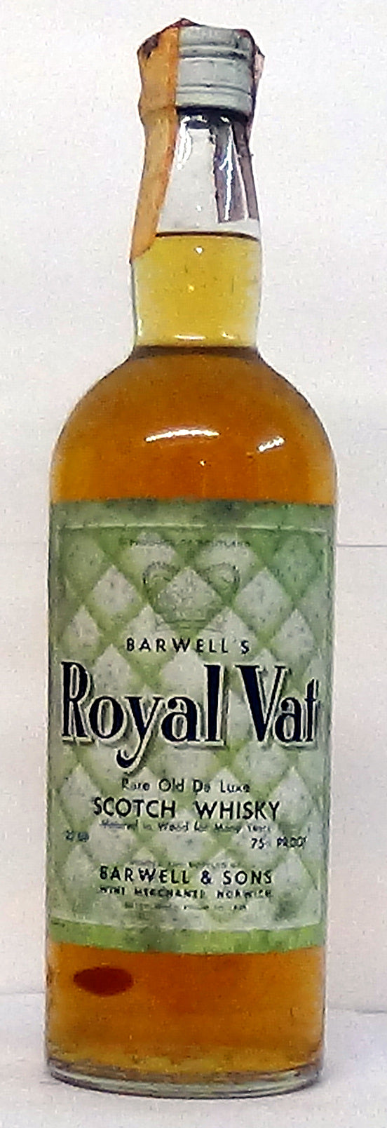 1960s Barwell’s Royal Vat Rare Old De Luxe Scotch – M&M Personal Vintners