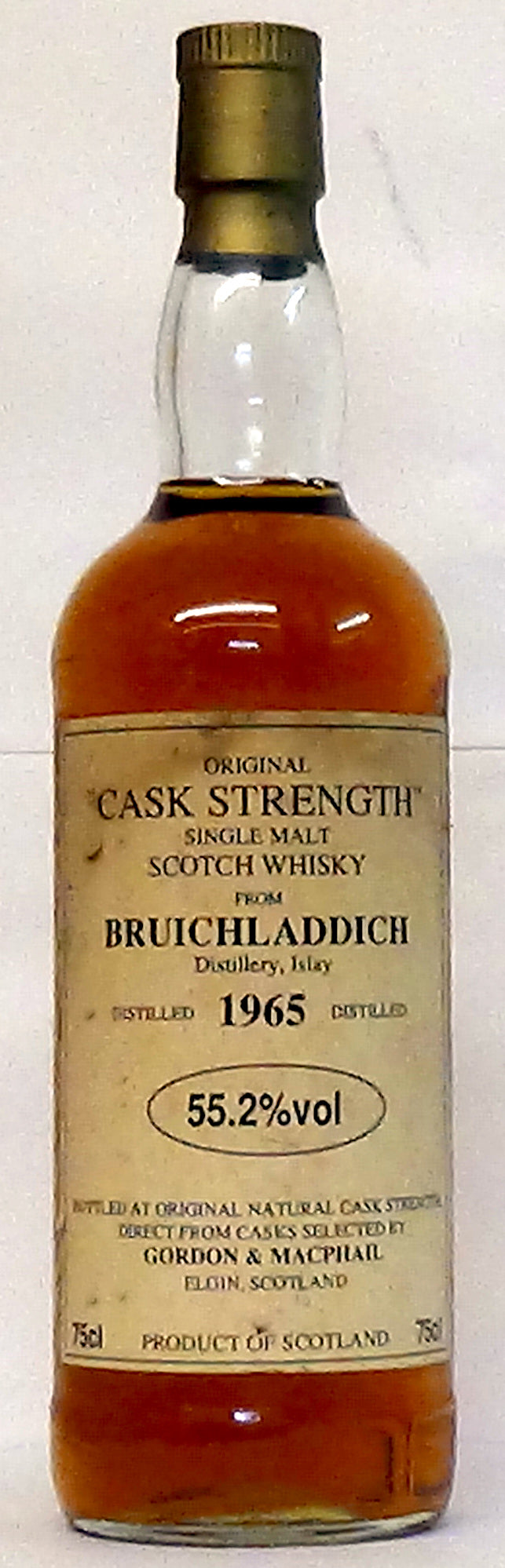 Bruichladdich 1965 55.2% Original Cask Strength Single Malt Gordon & Macphail