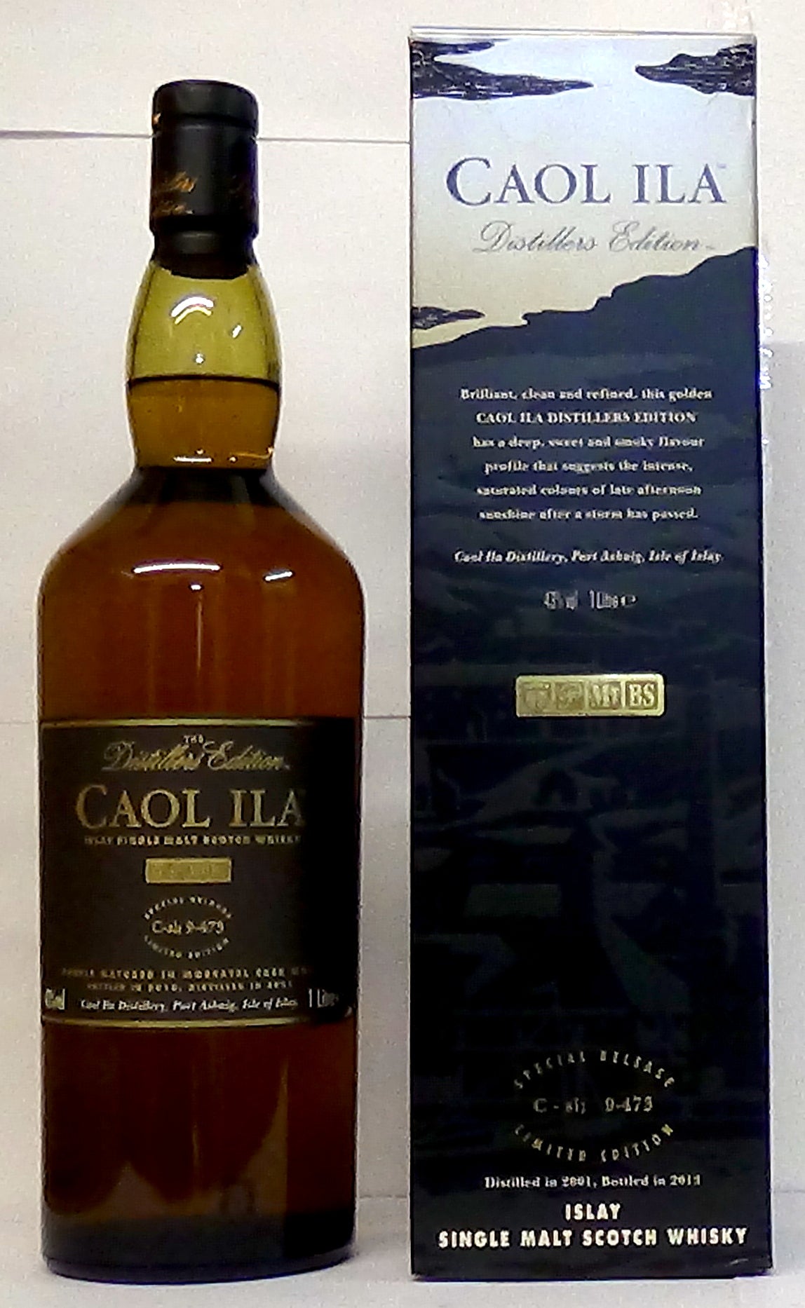 Caol Ila Distillers Edition Double Matured Moscatel Cask Wood Single Malt Scotch Whisky, Islay, Scotland 1 Litre