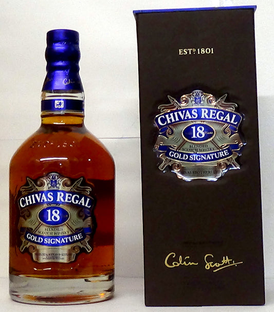 Chivas Regal Gold Signature 18 Year Old Blended Scotch Whisky, Scotland