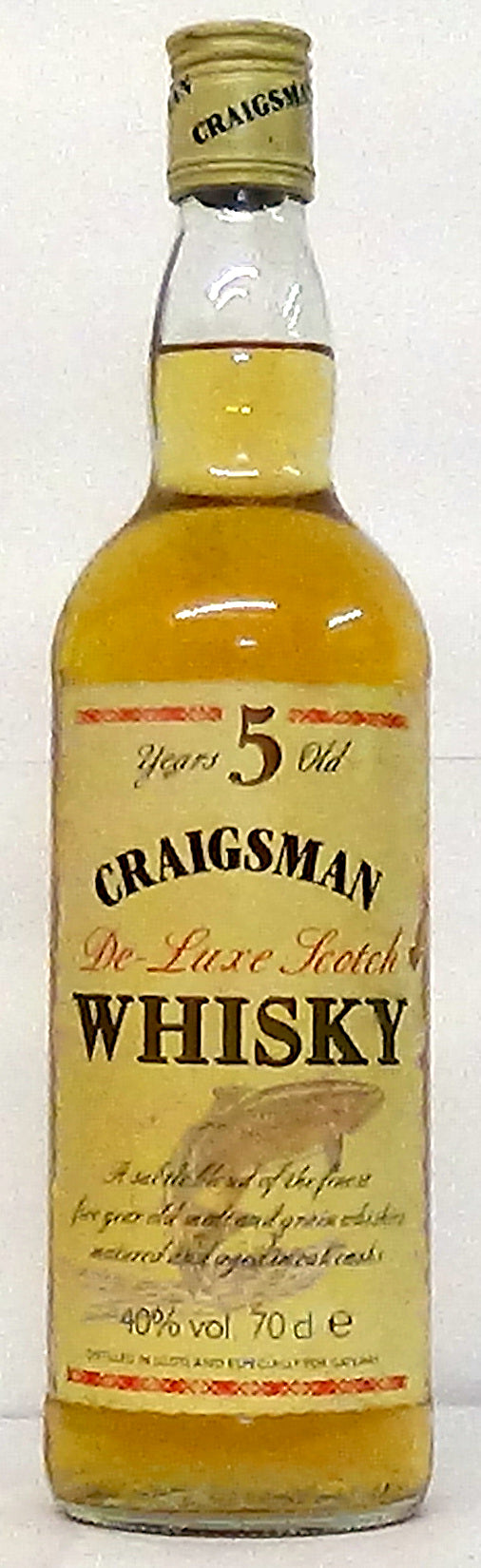 Craigsman 5 Year Old De Luxe Scotch Whisky