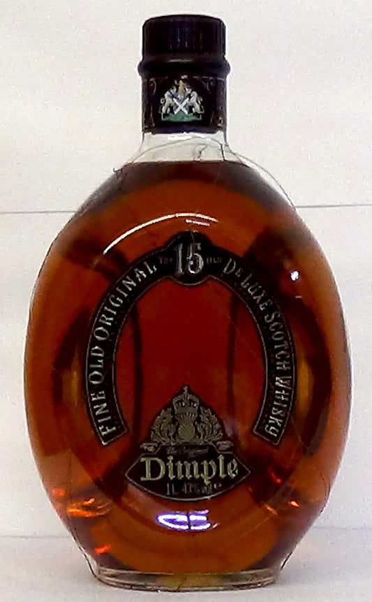 Dimple-Pinch-Haig & Haig 15 Year Old Blended Scotch Whisky, Scotland 1 Litre 1990s