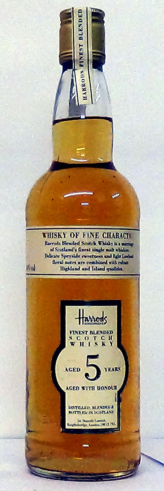 Harrods Finest Blend 5 Year Old Scotch
