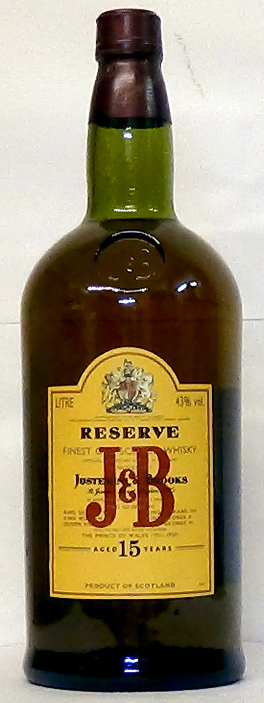 J & B Justerini & Brooks Reserve 15 Year Old 43% Abv – Blended Scotch Whisky, Scotland