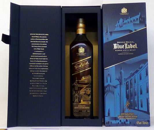 Johnnie Walker Blue Label Edinburgh Limited Edition Design, 40% Alc/Vol, 70cl, 1 litre, boxed