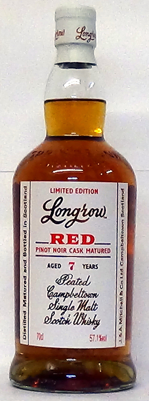 Longrow 'Red' Limited Edition Pinot Noir Casks Peated 7 Year Old Single Malt