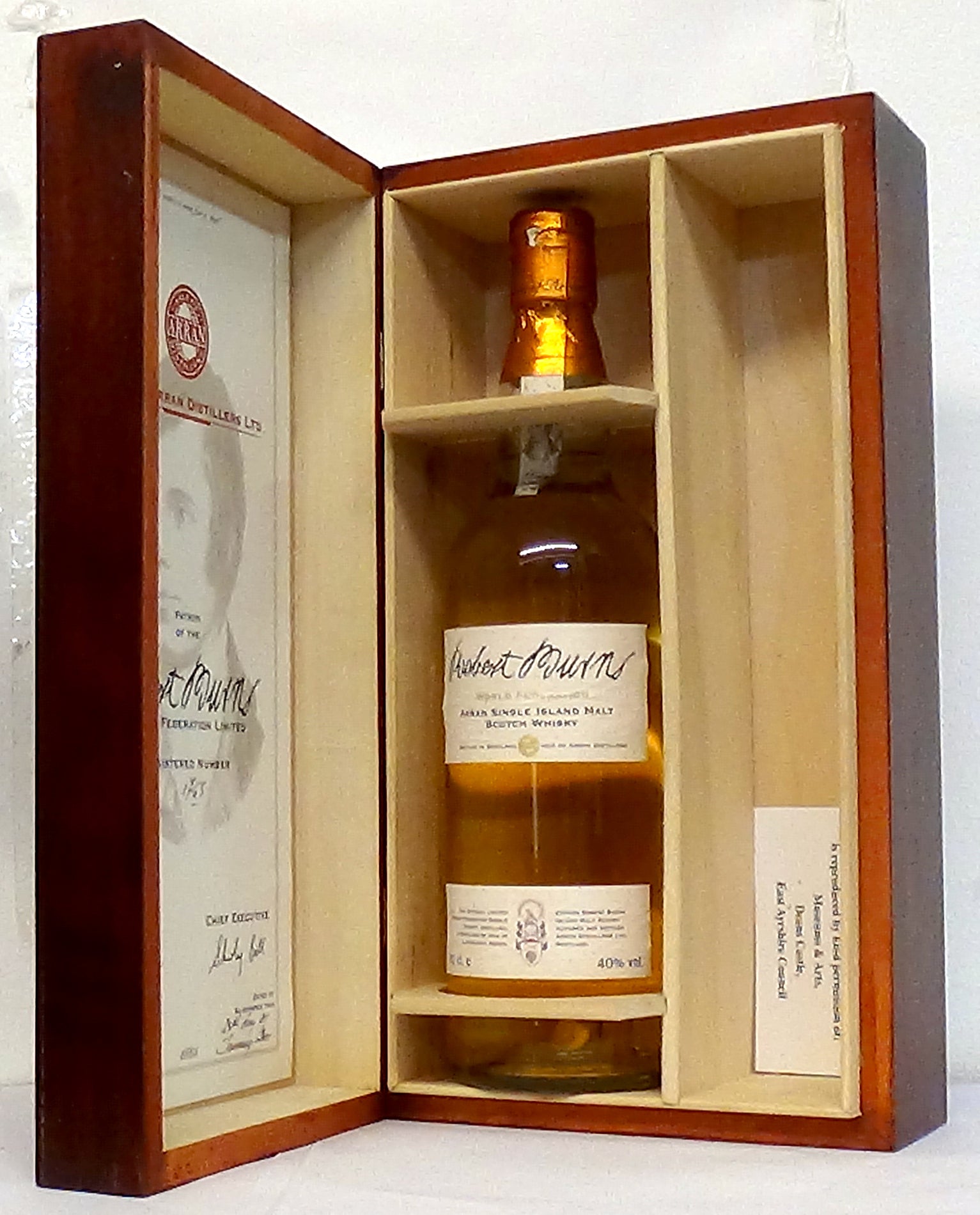 Robert Burns World Federation LImited Edition 2001 Aaron Single Island Malt