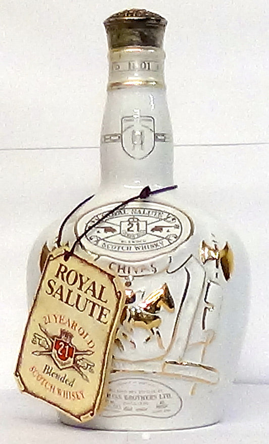 Royal Salute 21 Year Old White Decanter 75cl (25.4 Fl oz) For Export Market