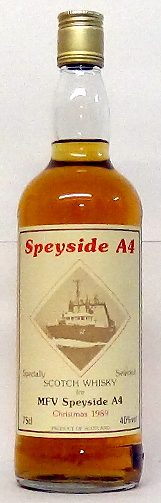 Speyside A4, Bottled For MFV Speyside A4 Christmas 1989
