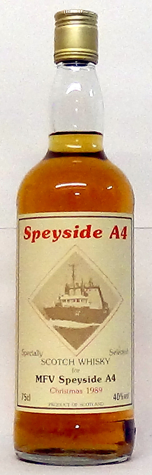 Speyside A4, Bottled For MFV Speyside A4 Christmas 1989