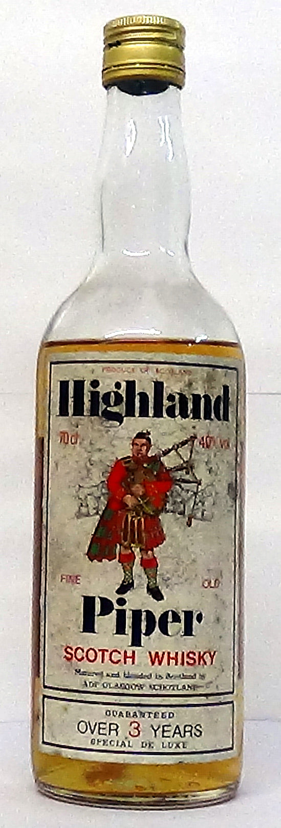 The Highland Piper 3 Year Old Blended Scotch Whisky