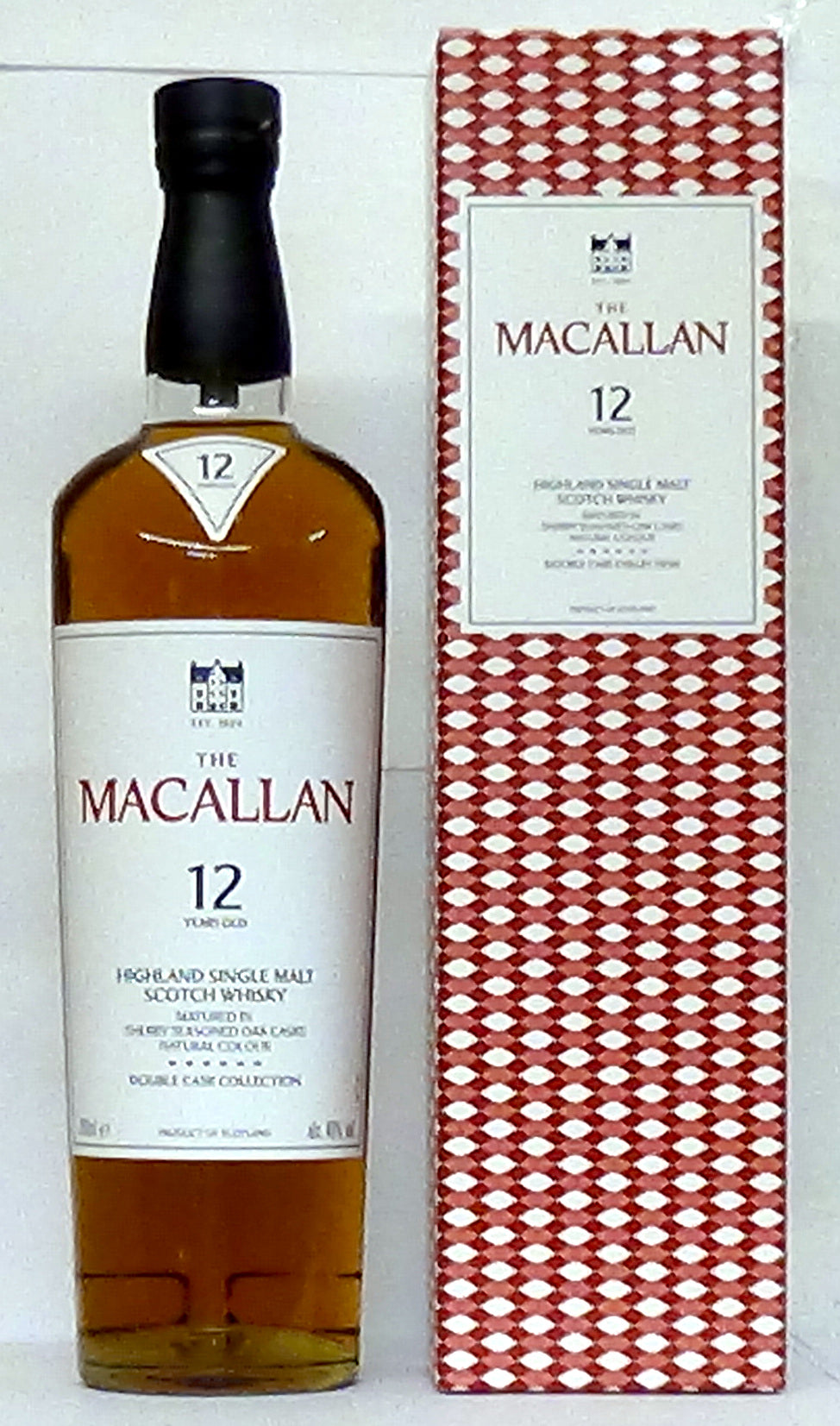 The Macallan Sherry seasoned oak cask 12 Year Old Single Malt Scotch Whisky, Speyside - Highlands, Scotland