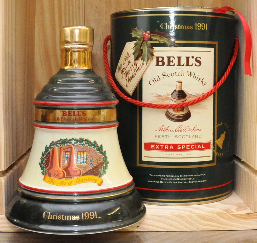 Bell's - Ceramic bell decanter - Blend - Christmas 1991 750 ml - 43% v