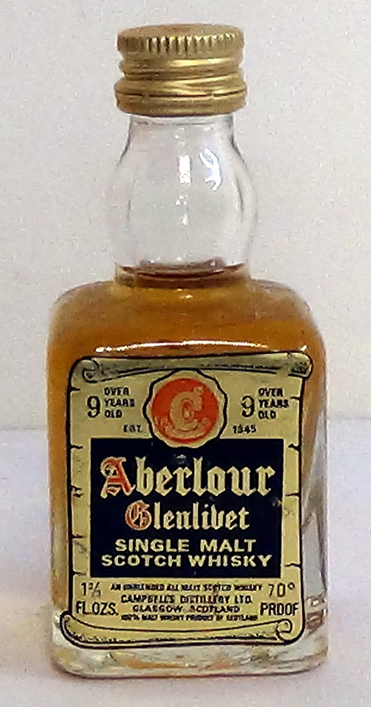 1960’s Aberlour Glenlivet 9 Year Old 1 ⅔ fl oz