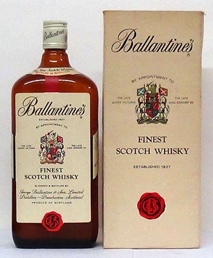 1970s Ballantines Finest Scotch Whisky 1 Litre Whisky Sotland - Scott