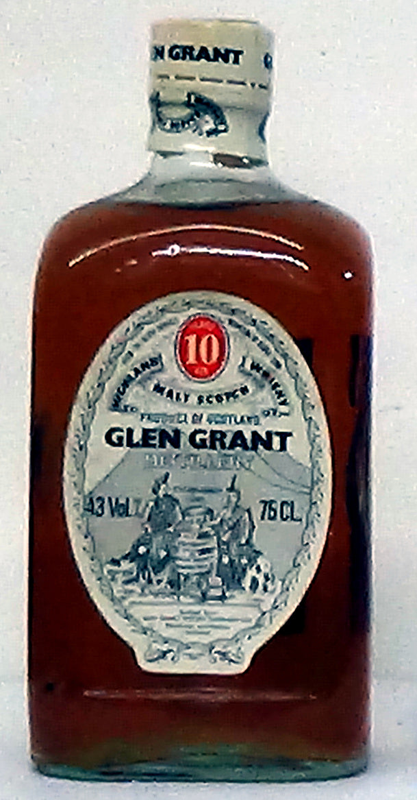 1970s Glen Grant 10 Year Old 43% abv Damaged Capsule - Scottish Whiske