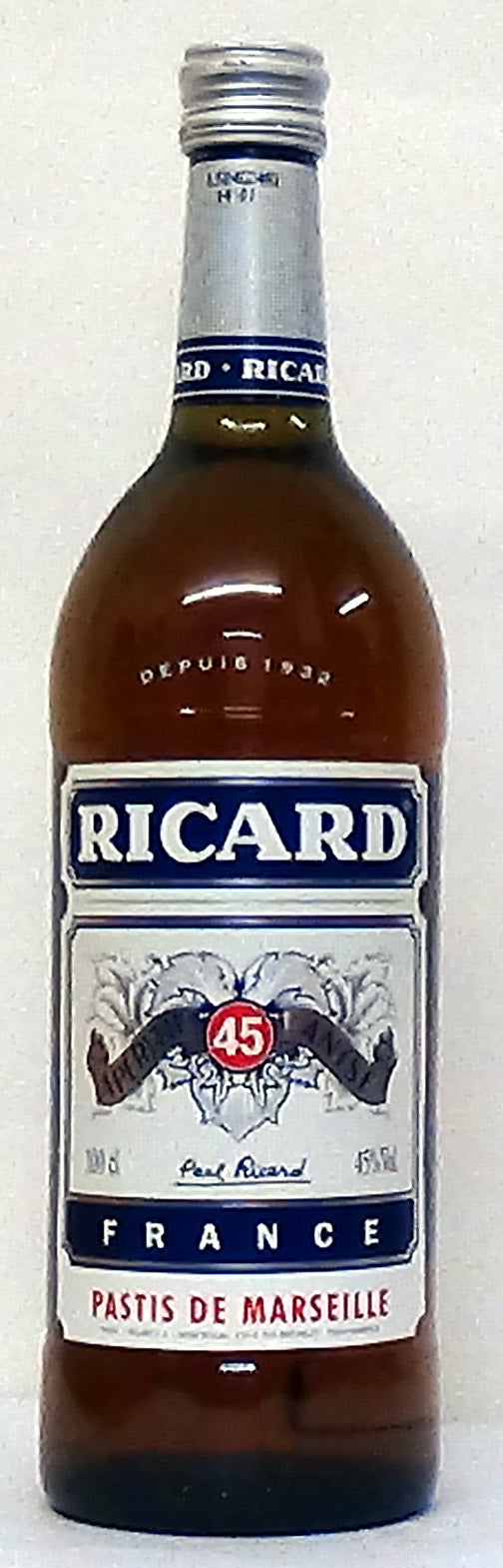 1980’s Ricard Pastis 45% abv 1 Litre - French Whiskey - Whiskey - M&M 