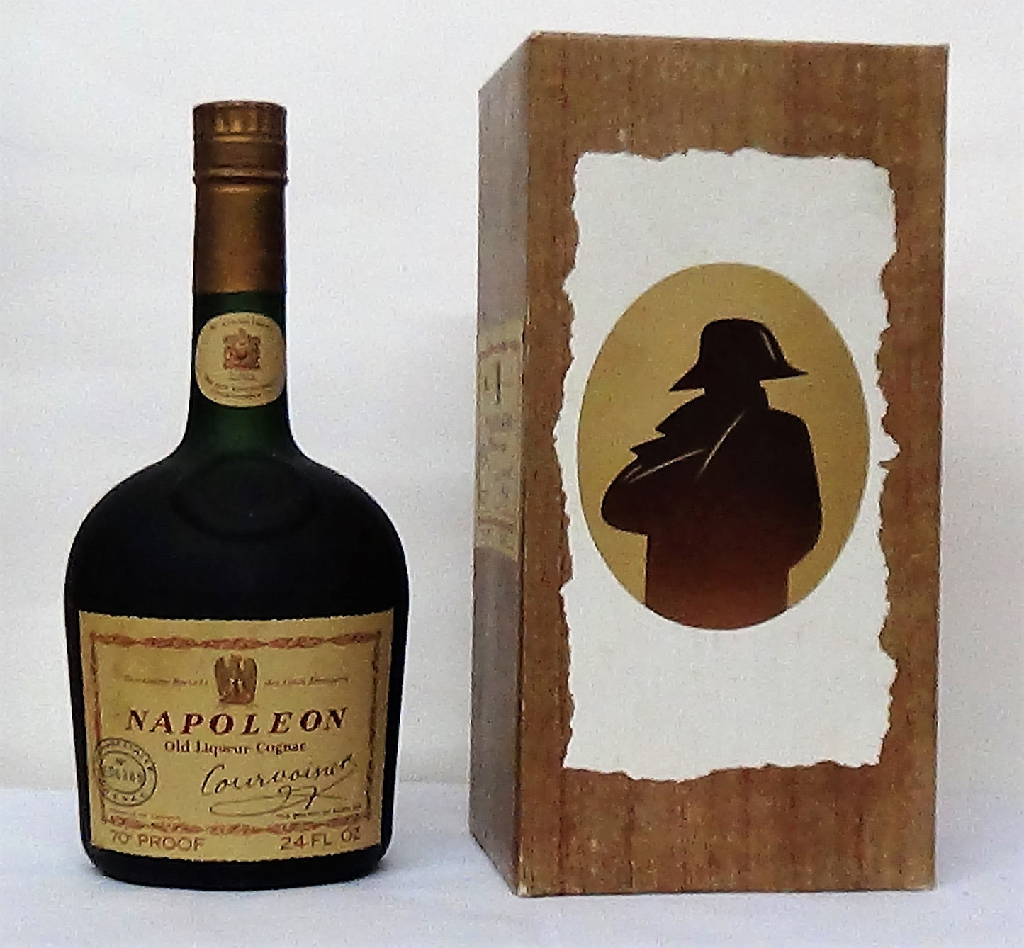 1960’s Courvoisier Napoleon Old Liqueur 24 Fl Oz - Cognac - M&M Person