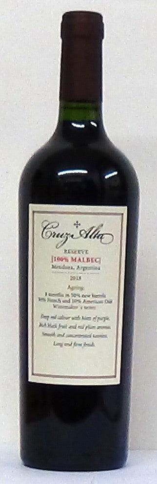 2018 Cruz Alta Reserva Malbec Mendoza Red - Argentinian Wines - Wines 