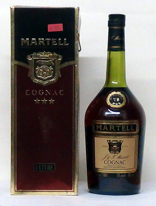 1980's Martell 3 Star VS 1 Litre - M&M Personal Vintners Ltd