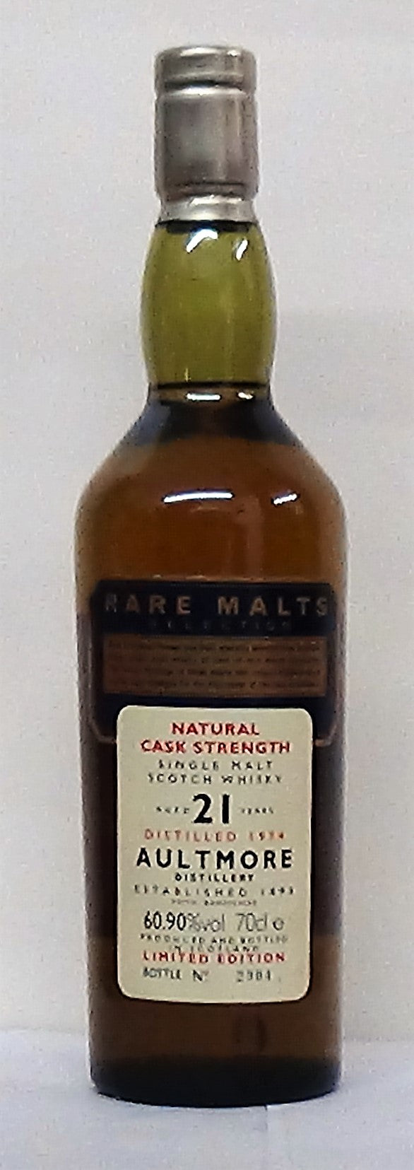 1974 Aultmore 21 Year Old Rare Malts 60.9% Abv Speyside Single Malt Sc