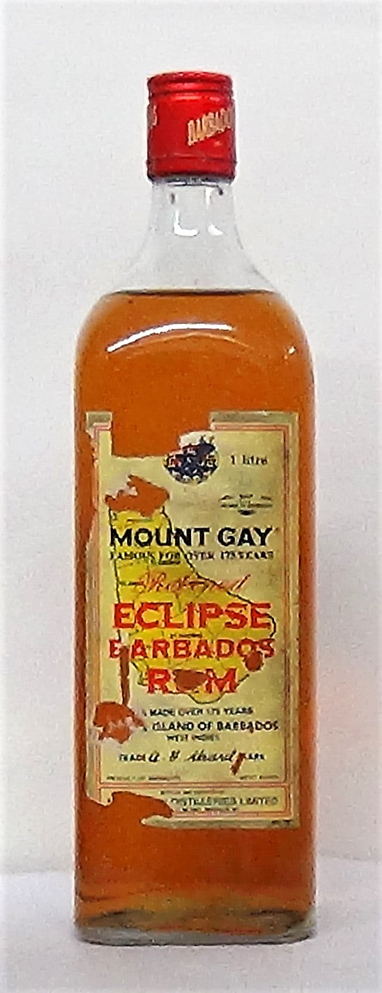 1970’s Mount Gay Eclipse 1 Litre Barbados Rum - Scottish Whiskey - M&M