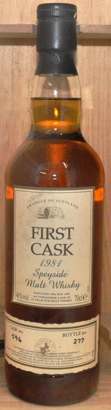 Glenallachie - First Cask 1981 - Speyside - 22 year old 46% vol - Whis
