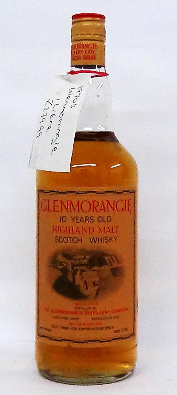 1970’s Glenmorangie 10 Year Old Highland Malt 1 Litre - Scotland, Whis