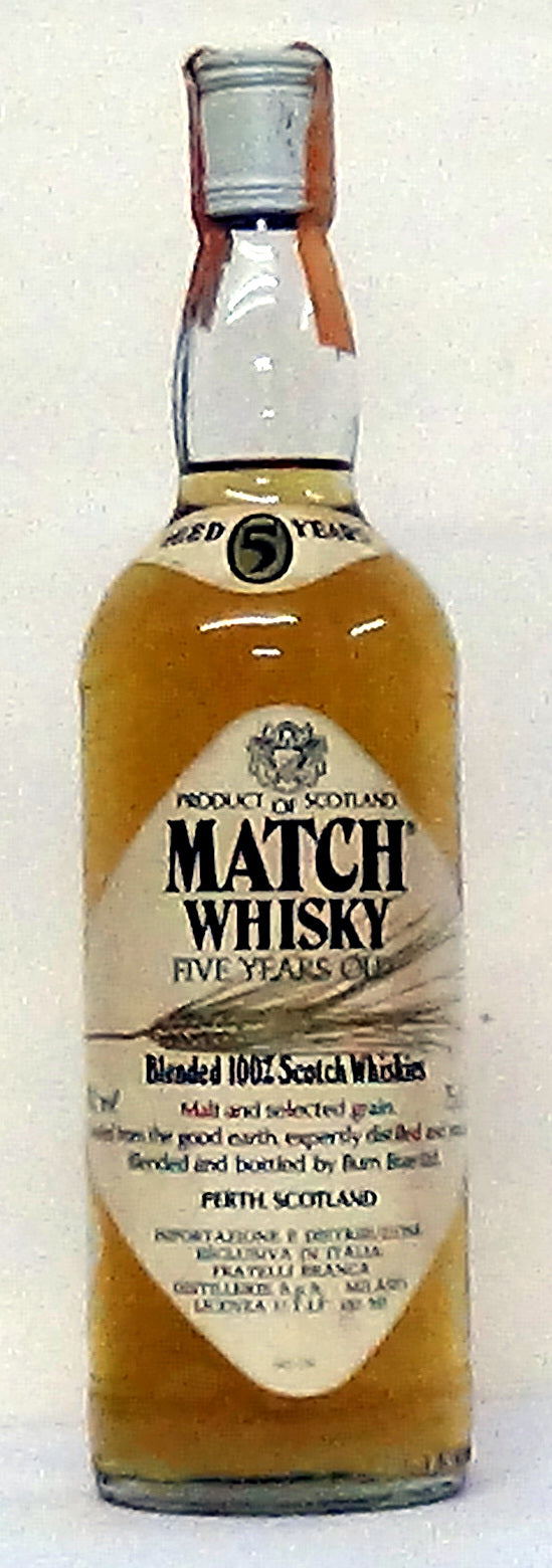 Burn Brae Ltd Match Whisky 5 Year Old 1970’s - M&M Personal Vintners L