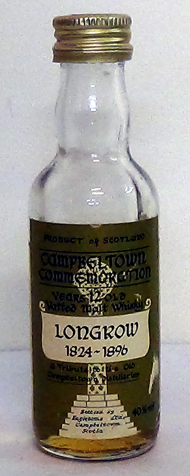 Campbelltown Commemorative 1824 - 1896 Longrow 12 year old vatted Malt 3cl
