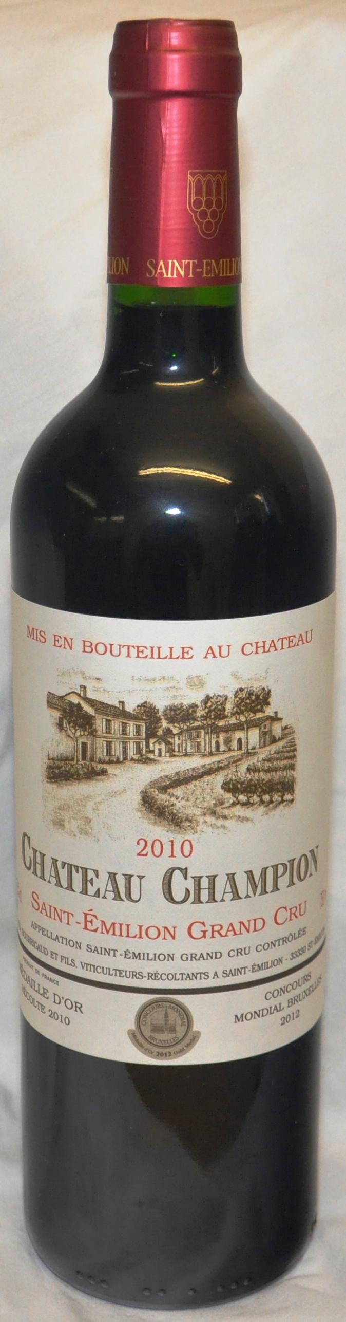 Château Champion - A/C Saint-Emilion Grand Cru - 2012 - Red Wines - Bo