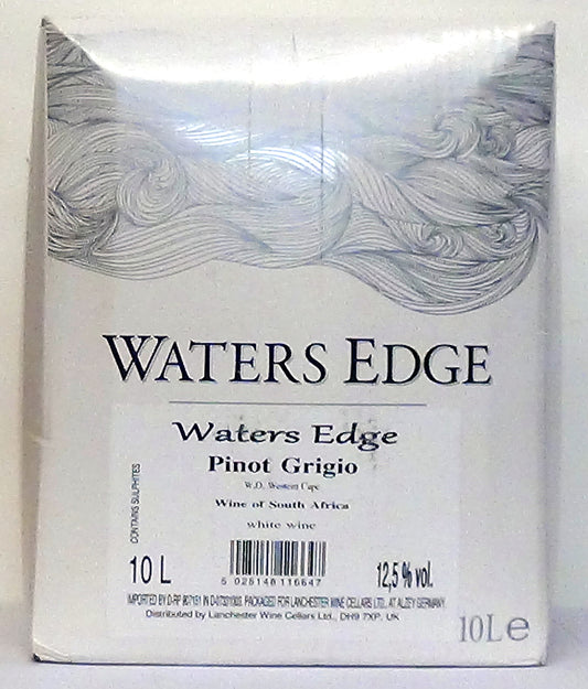 Waters Edge Pinot Grigio 10 Litre Bag in a Box 12.5% Abv South Eastern Australia