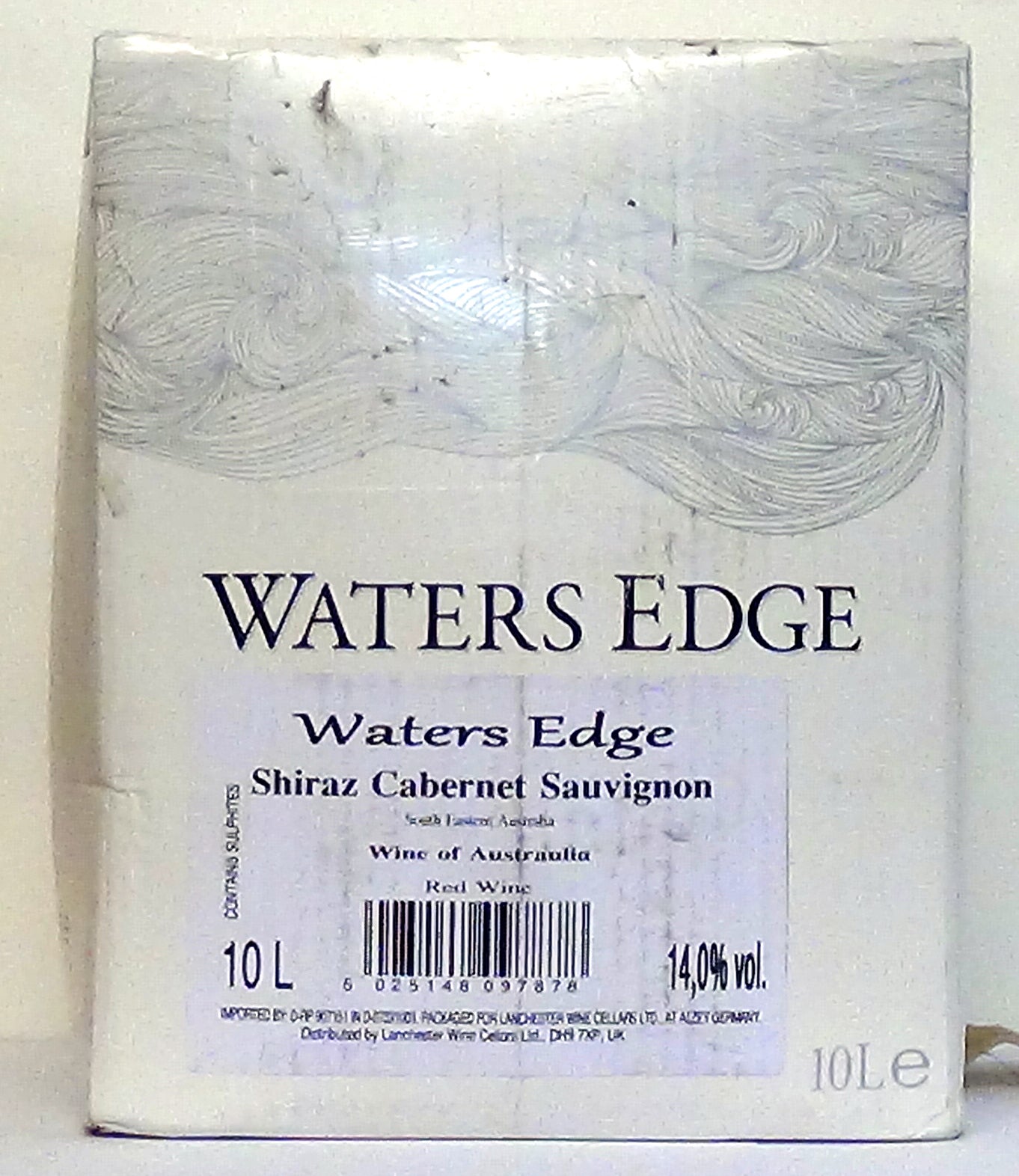 Waters Edge Shiraz / Cabernet Sauvignon 10 Litre Bag in a Box 14% Abv South Eastern Australia